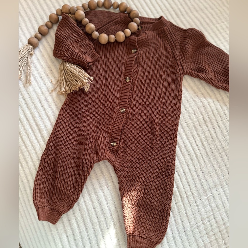 NEW 🤍 Lavender and Fern 🤍 Burgundy Knit Jumpsuit